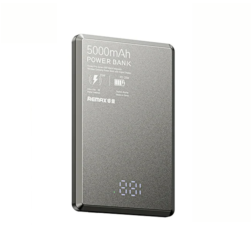 REMAX RPP-109 20W Metal Magnetic Wireless Charging Power Bank with Digital Display 10000mAh Portable Power Banks