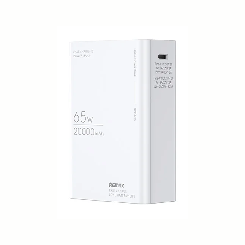 Remax Rpp-653 65W+22.5W Pd+Qc Fast Charging Power Bank 20000Mah High Capacity Portable Mobile Power Banks