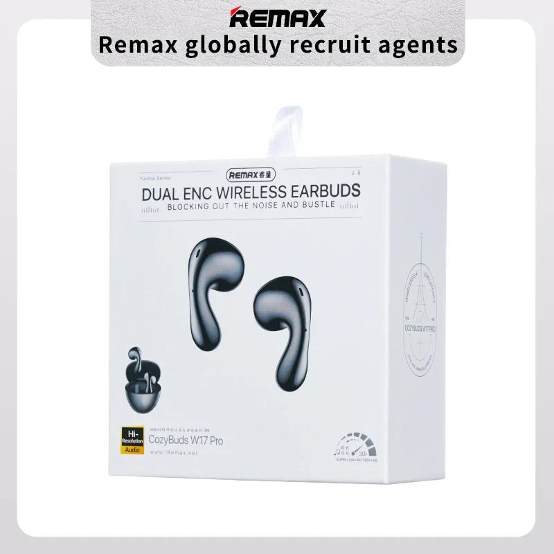 Remax Cozybuds W17 Pro 5.4 Bluetooth Dual Enc Wireless Earbuds Earphone for Music & Call