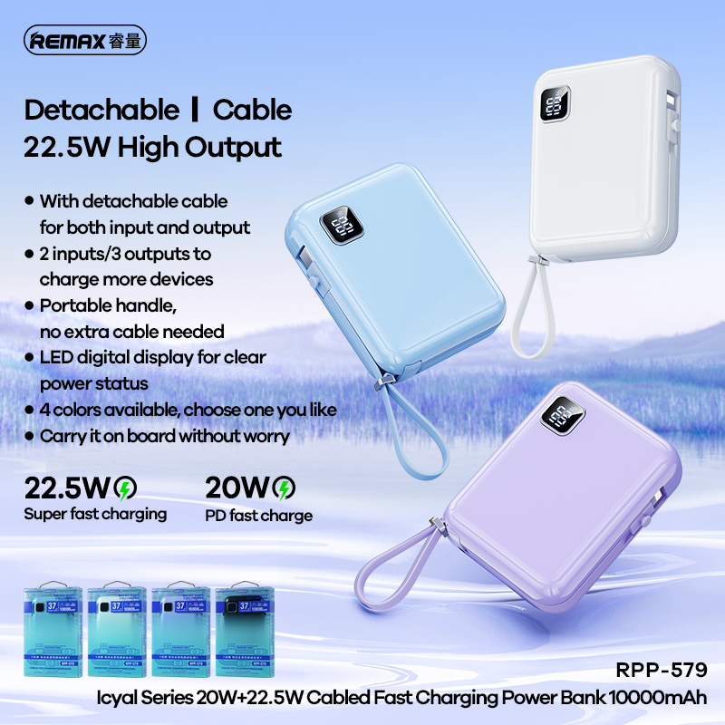 REMAX RPP-579 22.5W Multi-Compatible Power Bank Powerbank 10000mah