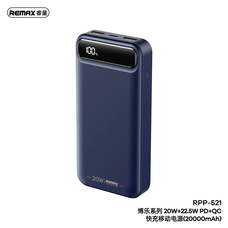 Remax 20W+22.5W Powerbank 20000mah Portable Power Bank Fast Charging Pover Bank 20000